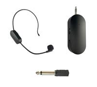 iFutniew 2.4G Wireless Head-Mounted Lavalier Microfono Set Ricambi Accessori Trasmettitore con Ricevitore per Amplificatore Altoparlante Vocale 1 a 1