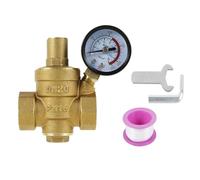 iFutniew 3/4 "DN20 Ottone Valvola Regolatore di Pressione Dell'acqua Valvola Riduttore di Pressione Dell'acqua Regolatore Regolabile Valvola di Sospensione Manometro