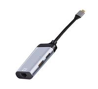 iFutniew 3 in 1 Tipo-C a Gigabit Ethernet Rj45 Lan PD Ricarica USB C Porta Dati Adattatore Convertitore per TV PC S20