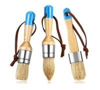 iFutniew 3 pennelli con manico in legno, adatti per la decorazione domestica, prodotti in legno fai da te, ecc.