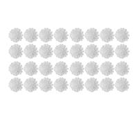 iFutniew 30 garofani artificiali in seta, sferici, decorazione per matrimoni, colore: bianco
