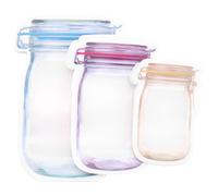 iFutniew 30 sacchetti con cerniera per barattoli, snack, sandwich, sacchetti con chiusura a cerniera, riutilizzabili, ermetici, a prova di perdite, per viaggi, campeggio, picnic