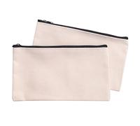 iFutniew 32 astucci in tela con cerniera per matite e cosmetici, per fai da te, artigianato, cosmetici, fai da te, scuola, Beige