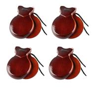 iFutniew 4 nacchere tradizionali spagnole in legno per flamenco a percussione, per principianti, D
