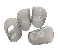 iFutniew 4 plettri protettivi per dita per chitarra, in morbido silicone (grigio, XXS)
