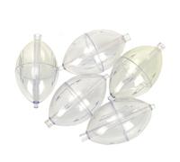 iFutniew 5PCS Pesca Trasparente Galleggiante Boa Slip Strike Indicatore Ovale Float Spin Bubble Float Pesca Outdoor Ricambi