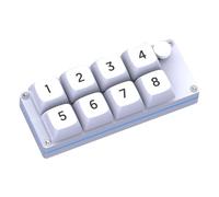 iFutniew 8 tasti macro programmabile completamente hot swap interruttore meccanico 4 colori RGB luce tastiera da gioco tastiera numerica bianco durevole facile da usare