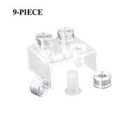 iFutniew 9 pezzi fai da te 12,1 mm semplice tubo di riempimento rossetto stampo in silicone anello in alluminio staffa a quattro fori strumento rossetto fatto in casa set semplice stile stampo in