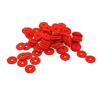 iFutniew Accessori per accordatura pianoforte, piccoli anelli di lana, 90 pezzi, spessore 1 mm, rosso