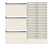 iFutniew Astuccio in tela vuota per matite e trucchi, per fai da te, confezione da 45, Beige