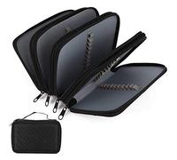 iFutniew Astuccio per ragazzi, 72 scomparti, grande capacità, astuccio per studenti, astuccio per matite colorate, Nero