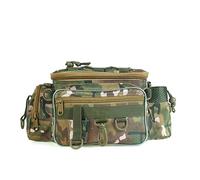 iFutniew Borsa a Tracolla Mimetica per Attrezzatura da Pesca e Fotografia all'aperto, Borsa da Pesca con Mulinello e Accessori di Ricambio