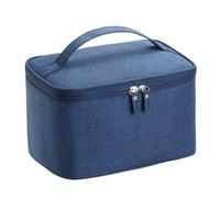 iFutniew Borsa da toilette da uomo da viaggio fuori casa in tessuto Oxford impermeabile borsa per il trucco da donna borsa per cosmetici facile da usare 24,5 x 16 x 13 cm blu, Blu