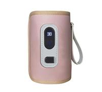 iFutniew Borsa termica da viaggio per passeggino, con display digitale, scaldabiberon per l'inverno, colore: rosa