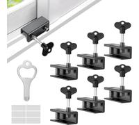 iFutniew Confezione da 6 fermi scorrevoli per finestre e porte, per la sicurezza domestica del bambino, facili da installare