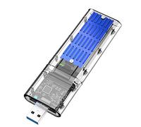 iFutniew Custodia esterna M.2 NGFF SATA SSD ad alta velocità USB3.0 Gen1 5Gb/S trasparente SATA SSD Hard Drive Case per PC blu, 455927A3