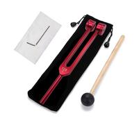 iFutniew Diapason da 128 Hz, set di diapason con pesi rossi per la guarigione, 128 Hz, kit diapason