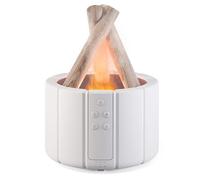 iFutniew Diffusore di fiamma simulata a falò umidificatore ad ultrasuoni per nebbia fredda nebulizzatore LED profumatore lampada a olio essenziale Difusor facile da installare facile da usare, bianco