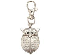 iFutniew Doppio Gufo Aperto Portachiavi Orologio da Tasca, Argento