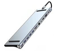 iFutniew Hub USB 11 in 1 Adattatore USB a Tipo C Hub USB 3.0 Splitter USB 4K - Hub compatibile USB C Micro-Reader Hub RJ45