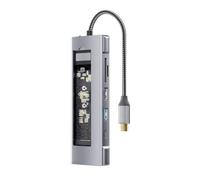 iFutniew HUB USB otto in 1 con funzione di archiviazione su disco M.2 SSD NVMe SATA Type-C a - Compatibile con USB C Dock Station per laptop