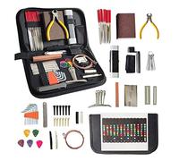 iFutniew Kit di 67 strumenti per chitarra, regolazione e riparazione dell'intonazione, kit di manutenzione per chitarra, basso e ukulele