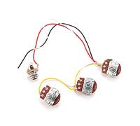 iFutniew Kit di cablaggio per basso A250K B250K Potenziometri Socket Potenziometri per Jazz Bass Guitar Accessori