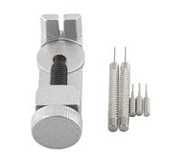 iFutniew Kit di strumenti per la riparazione di cinturini di orologi, per orologiai, con confezione da 3 perni extra, Argento