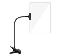 iFutniew Lente d'ingrandimento 5X con clip, lente d'ingrandimento da 15,2 x 8,9 cm con morsetto regolabile e flessibile a collo di cigno