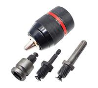 iFutniew Mandrino autoserrante da 1,5-13 mm 1/2 pollici-20UNF con codolo SDS-Plus, codolo esagonale da 1/4", adattatore per chiave quadrata da 1/2 pollici