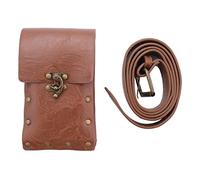 iFutniew Marsupio medievale rinascimentale per adulti, unisex, in pelle, stile vintage, colore: marrone, Marrone