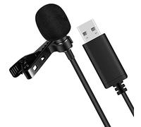 iFutniew Microfono universale USB Lavalier Microfono per computer a clip Plug and Play Microfono omnidirezionale