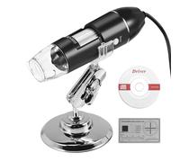 iFutniew Microscopio digitale USB 3 in 1, fotocamera endoscopica, ingrandimento regolabile con staffa PC, 1600X