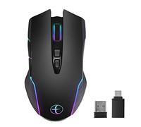 iFutniew Mouse da gioco fili Mover Jiggler con pulsante on/off per il computer sveglio silenzioso, mouse ottico ricaricabile
