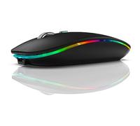 iFutniew Mouse wireless BT5.1+2.4Ghz con mouse jiggler, mouse ricaricabile 2,4 G, mouse mover per computer abilitato USB riutilizzabile, facile da usare, nero