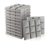 iFutniew Pannelli fonoassorbenti in schiuma, in poliuretano non adesivo, pannelli fonoassorbenti ad alta densità, 12 pezzi