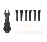 iFutniew Parti di Chitarra Acustica Ponte Ebano Perni Peg+Sella Dado Osso Scanalato Ricambi Accessori