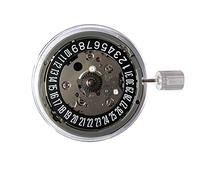 iFutniew Parti di ricambio analogiche della data 3,8 del nero del meccanismo a carica automatica del movimento meccanico NH34 del Giappone, Nero e argento.