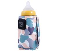 iFutniew Scaldabiberon universale USB da viaggio per passeggino, borsa termica portatile per allattamento, scaldabiberon mimetico, bianco
