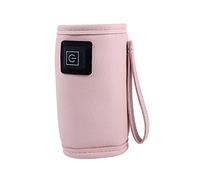 iFutniew Scaldabiberon USB da viaggio per passeggino, borsa termica per allattamento, sicuro per l'inverno all'aperto, rosa