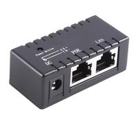 iFutniew Sdoppiatore Poe Iniettore Poe Rj45 DC 5,5 mm x 2,1 mm Ingresso Passivo Poe Iniettore Splitter Connettore Adattatore Splitter per Telecamera di Rete IP (nero)