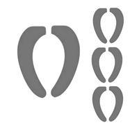 iFutniew Set di 4 copri tavoletta copri WC con imbottitura calda, lavabile, in memory foam