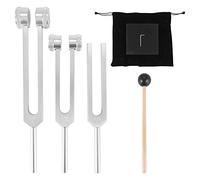 iFutniew Set di diapason da 128 Hz, 256 Hz, 512 Hz, diapason perfetti per guarigione, chakra, terapia del suono, mantenimento del corpo, mente e spirito