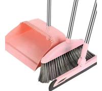 iFutniew Set di Scopa per la Pulizia del Pavimento e della Casa Con Manico Lungo per Cucina e Hall - Facile da Installare, Rosa