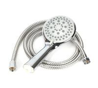 iFutniew Soffione doccia multifunzione con cinghia di risparmio idrico 1,5 m, colore argento