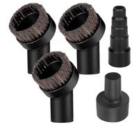 iFutniew Spazzola per aspirapolvere, attacco 1 1/4 di pollice, setole rotonde morbide in crine di cavallo con adattatore per tubo da 6,3 cm a 3,8 cm, ricambi di ricambio