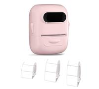 iFutniew Stampante per etichette portatile Stampante termica Etichettatrice adesiva senza inchiostro per nome adesivo simile con carta 3Roll Rosa