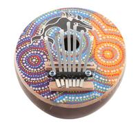 iFutniew Strumento musicale a 7 tasti in noce di cocco Mbira portatile Kalimba regolabile dito pollice pianoforte strumento musicale facile da usare