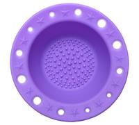 iFutniew Supporto per penna cosmetica in silicone per la pulizia dei pennelli da trucco (viola)