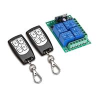 iFutniew Universale Wireless Telecomando Interruttore DC 12V 4CH Relè Ricevitore Modulo con 4 Canali RF Telecomando 433 Mhz Trasmettitore